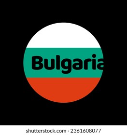 Bulgaria country map name vector typography. 