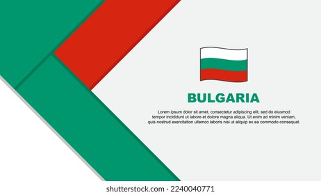 Bulgaria Flag Abstract Background Design Template. Bulgaria Independence Day Banner Cartoon Vector Illustration. Bulgaria
