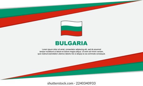 Bulgaria Flag Abstract Background Design Template. Bulgaria Independence Day Banner Cartoon Vector Illustration. Bulgaria Flag