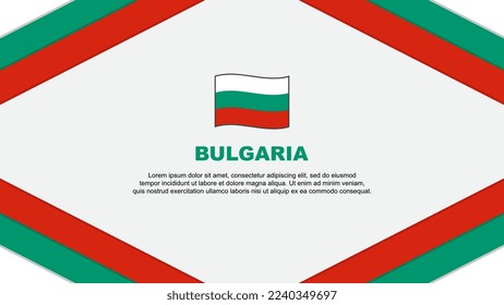 Bulgaria Flag Abstract Background Design Template. Bulgaria Independence Day Banner Cartoon Vector Illustration. Bulgaria Illustration