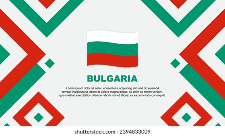 Bulgarien Vorlage für abstrakte Hintergrunddesigns der Flagge. Bulgaria Independence Day Banner Wallpaper Vector Illustration. Bulgarien-Vorlage