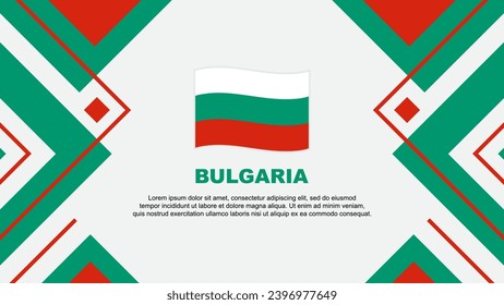 Bulgaria Flag Abstract Background Design Template. Bulgaria Independence Day Banner Wallpaper Vector Illustration. Bulgaria Illustration