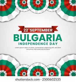 Bulgarien Flag abstrakte Hintergrund-Design-Vorlage. Bulgarien Independence Day Banner mit Fahne Dekoration Ornament