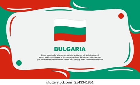 Bulgarien Flag abstrakten Hintergrund flache Design-Vorlage. Bulgarien Independence Day Banner Wallpaper Vektorgrafik. Bulgarien-Abbildung