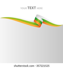 Bulgaria Flag Banner Vector Silhouette