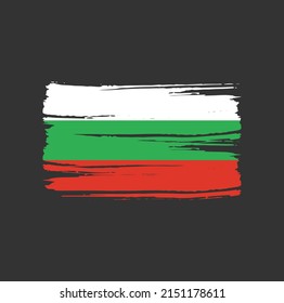 Bulgaria Flag Brush. National Flag