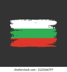 Bulgaria flag brush stroke. National flag