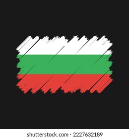 Bulgarische Flagge - Vektorgrafik mit Pinselstrich
