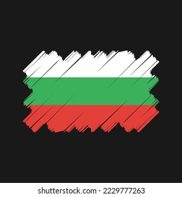 Bulgaria Flag Brush Vector Illustration
