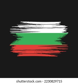 Ilustración del vector del pincel de bandera de Bulgaria