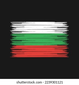 Bulgaria Flag Brush Vector Illustration