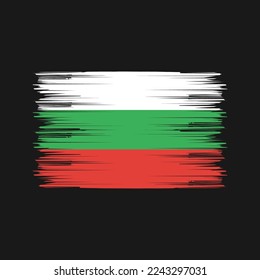 Bulgaria Flag Brush Vector Illustration