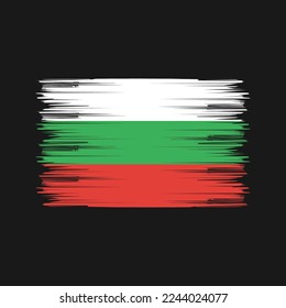 Bulgaria Flag Brush Vector Illustration