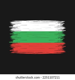 Bulgaria Flag Brush Vector Illustration