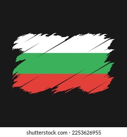Ilustración del vector del pincel de bandera de Bulgaria