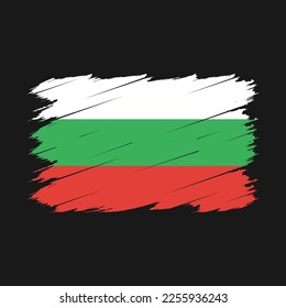 Bulgaria Flag Brush Vector Illustration