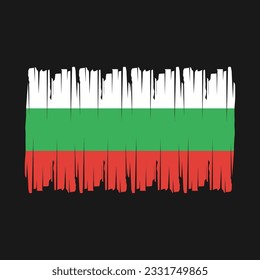 Bulgarische Flagge - Vektorgrafik mit Pinselstrich