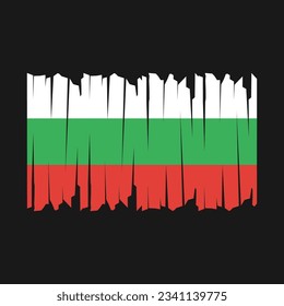 Bulgarische Flagge - Vektorgrafik mit Pinselstrich