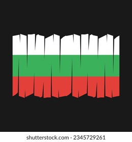 Bulgaria Flag Brush Vector Illustration