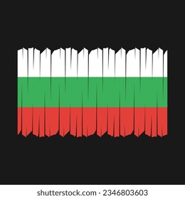 Ilustración del vector del pincel de bandera de Bulgaria