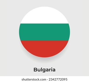 Bulgarien Flaggenblase Kreis um Form Symbol Vektorgrafik