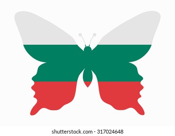 bulgaria flag butterfly