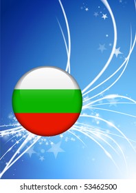 Bulgarien-Schaltfläche für die Flagge auf abstraktem hellen Hintergrund - Originalbild