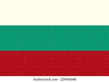 Bulgaria flag cardboard texture
