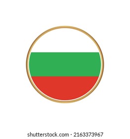 Bulgaria Flag with Circle Frame. National Flag