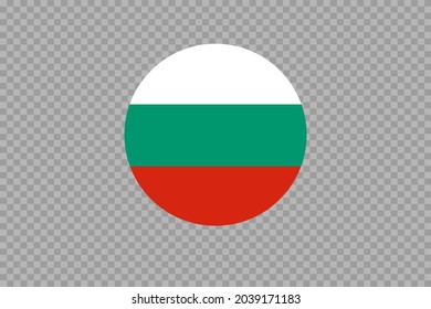 Bandera búlgara en forma de círculo aislada en fondo png o transparente,Plantilla de símbolo de Bulgaria para banner,tarjeta,publicidad, revista,vector,país del deporte ganador de medalla de oro superior 