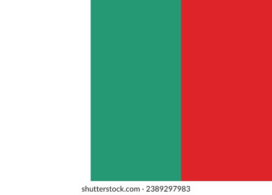 Bulgaria flag color blue white green and red, Bulgaria flag color vector illustration.