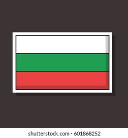 Bulgaria flag design. Vector sticker