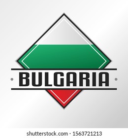 Bulgaria Flag Emblema. Vector Design National. Illustration Country Symbol.