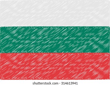 bulgaria flag embroidered zigzag