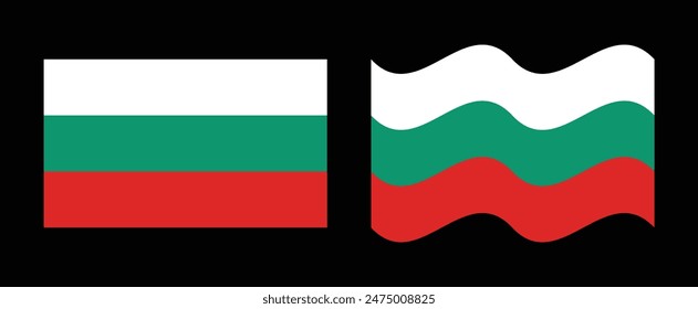 bulgaria flag flat waving concept vector illustration