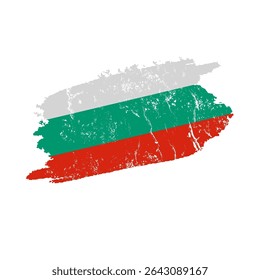 Bulgaria flag with grunge effect – vintage Bulgarian flag vector illustration