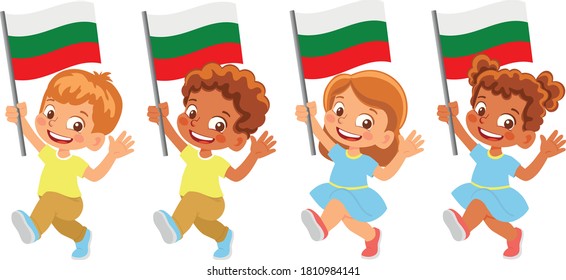 Bulgaria flag in hand set