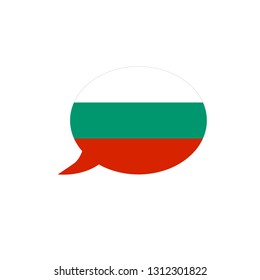 bulgaria flag icon. speech bubble vector