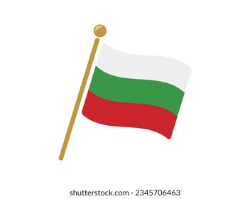 Bulgarien Flagge Symbol, Vektorgrafik