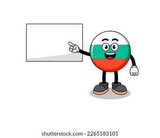 ilustración de marca bulgaria haciendo una presentación , diseño de caracteres