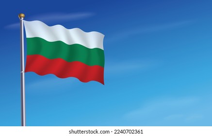 Bulgaria Flag for Independence Day Background  Vector Illustration