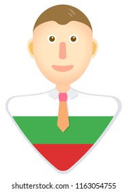 Bulgaria flag man icon