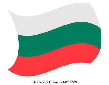 bulgaria flag moved by the wind