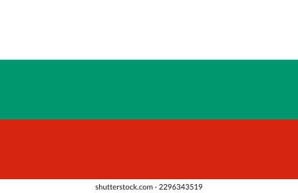 Bulgaria flag, official colors and proportion. Vector illustration.