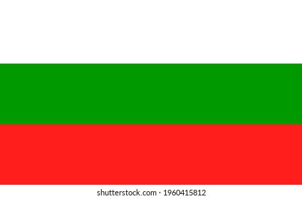 Bulgaria flag, official proportion correctly. National Bulgaria flag. Flat vector illustration. EPS10.
