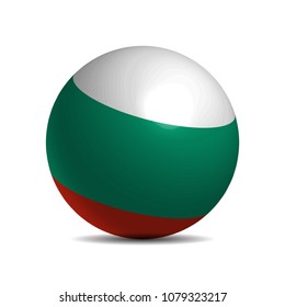 Bulgaria flag on a 3d ball