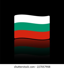 Bulgaria flag on the background. Made in vector