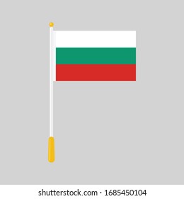 Indicador de Bulgaria sobre fondo gris, ilustración vectorial.