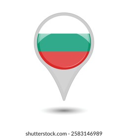 bulgaria flag pin vector design