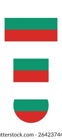 
Bulgaria flag PNG vector. Bulgaria square and round icon isolated on transparent PNG background. Bulgaria flag icon.

